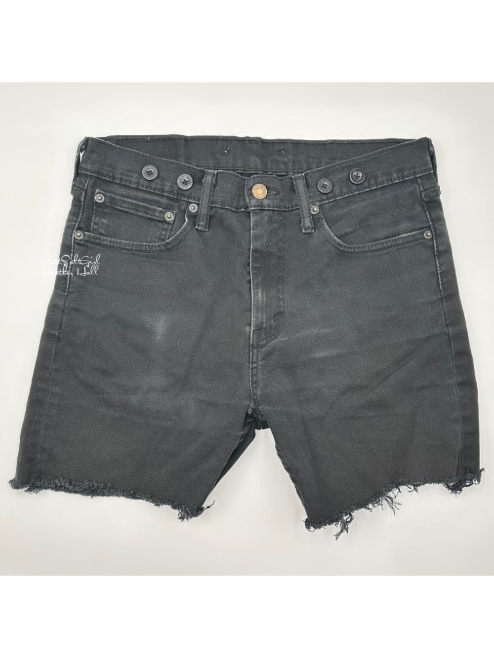 Levi's 510 Black Denim Cut-Off Shorts Size 31